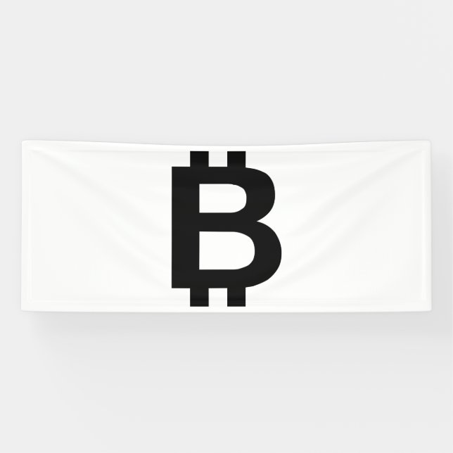 Bitcoin B Bold 2,5x6 Vinyl Banner (Horizontal)
