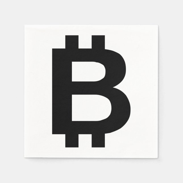 Bitcoin B Bold 3 Ply Napkins Serviette (Vorderseite)