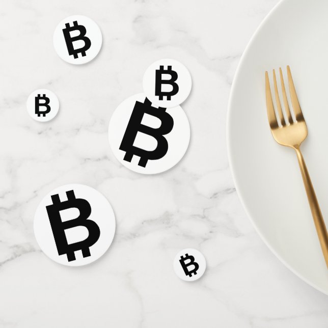 Bitcoin B Bold Table Confetti Konfetti (Gruppe)