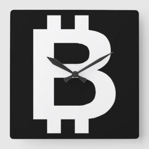 Bitcoin B Coole Wall-Uhr Quadratische Wanduhr
