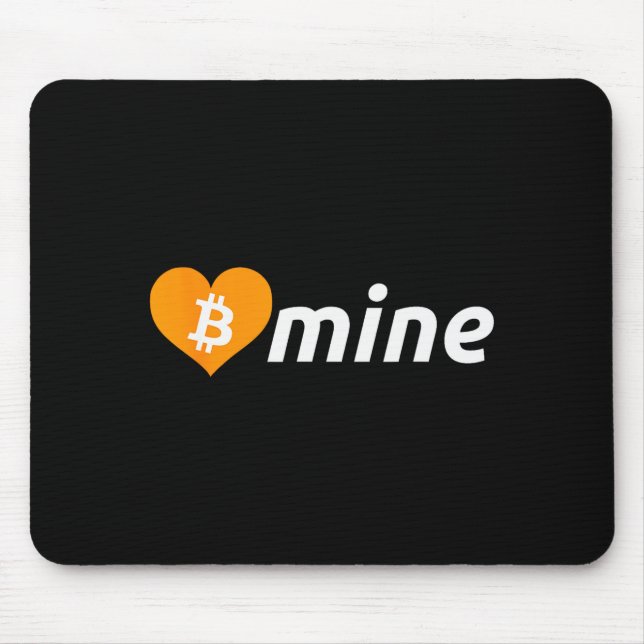 Bitcoin B Mine Kryptowährung Valentinstag Btc  Mousepad (Vorne)