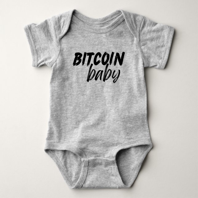 Bitcoin BABY Krypto-Street-Style-Geschenk Bitcoin Strampler (Vorderseite)