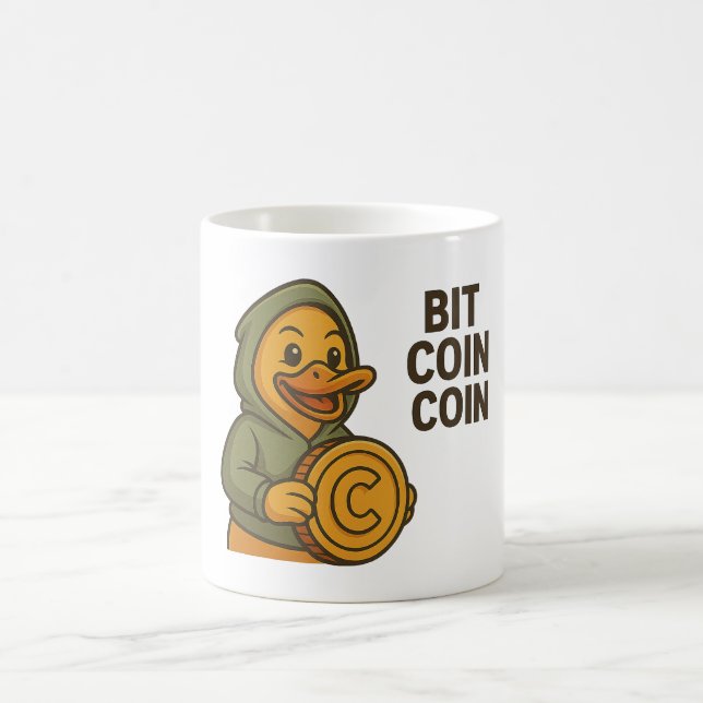 Bitcoin-Becher - Humoristisches Ente Kaffeetasse (Mittel)
