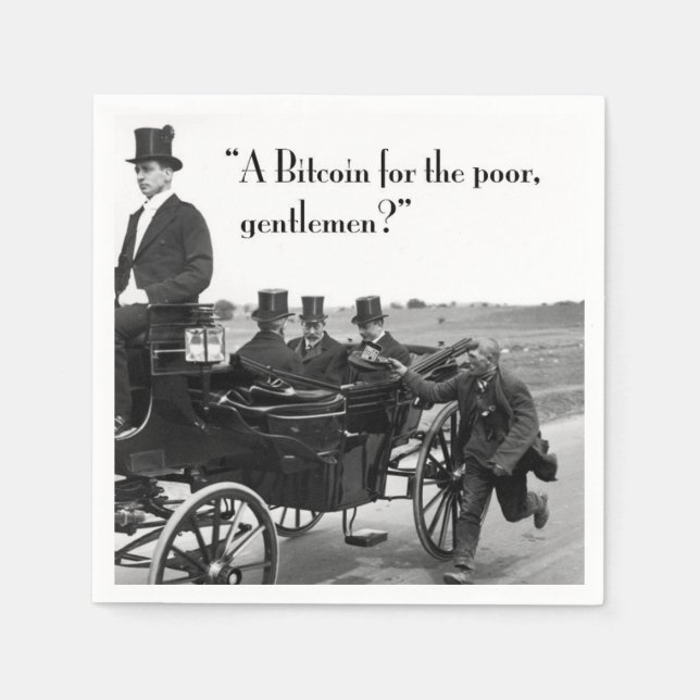 Bitcoin Beggar Serviette (Vorderseite)