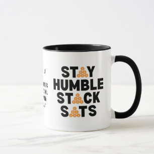 Bitcoin BLEIBE HUMBLE STACK SATS Christlicher Kryp Tasse