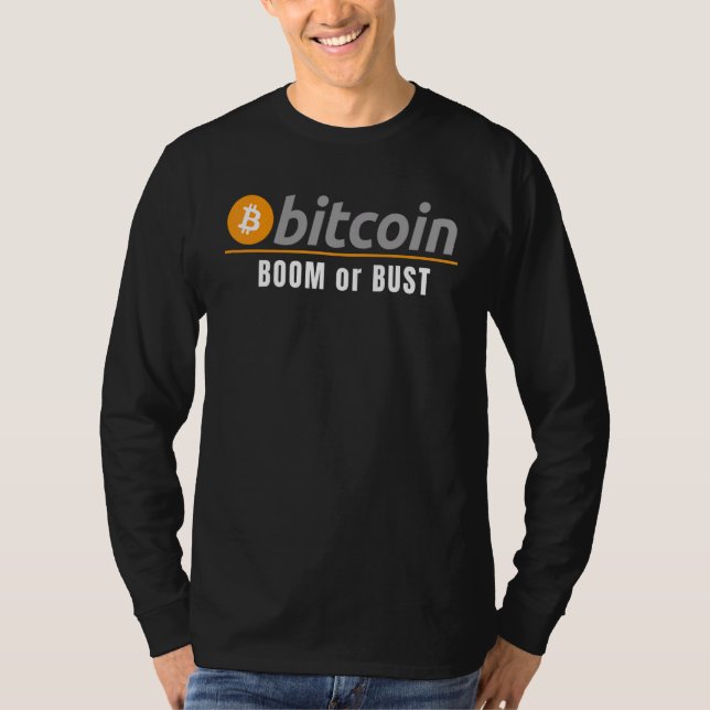Bitcoin-Boom oder Bust-Hodl-Krypto Bitcoin-Blockch T-Shirt (Vorderseite)