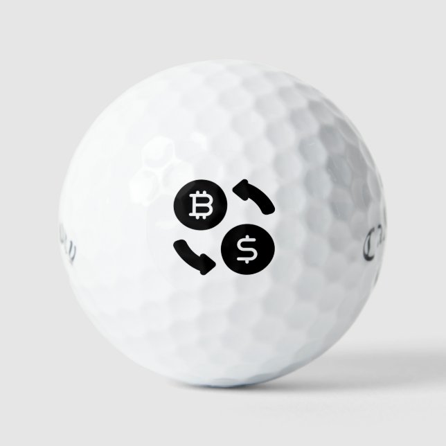 Bitcoin BS Crypto in US-Dollar Golfball (Vorderseite)
