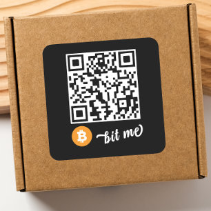 Bitcoin (BTC) Ballet QR Code Sticker - Square