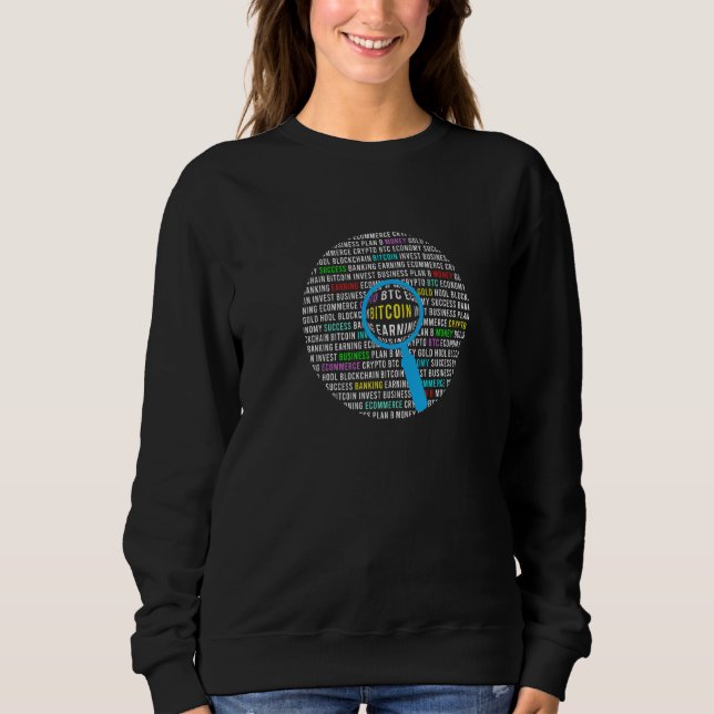 Bitcoin Btc Coin Crypto Trader Sweatshirt (Vorderseite)