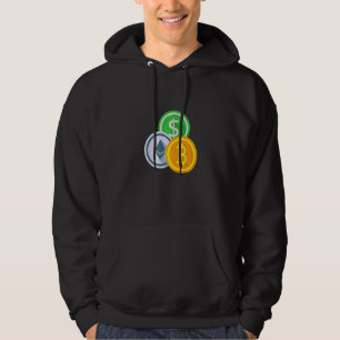 Bitcoin BTC Krypto Kryptowährung Kleine Truhe Abze Hoodie
