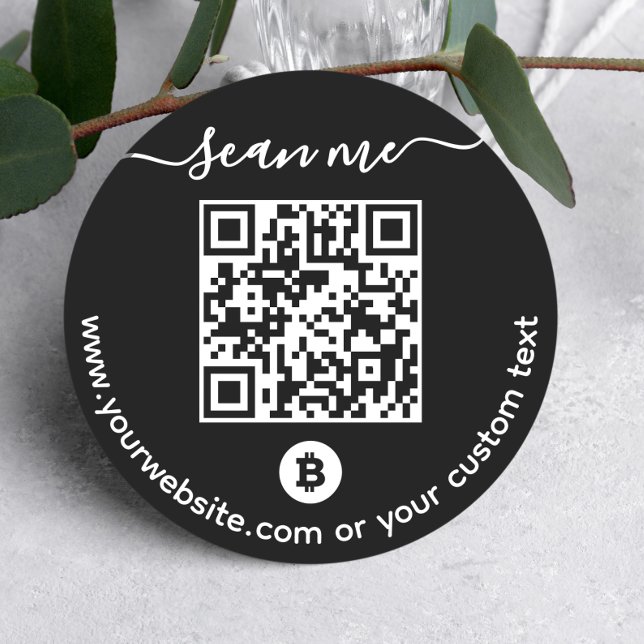 Bitcoin (BTC) Wallet QR-Code-Aufkleber  Runder Aufkleber (Von Creator hochgeladen)
