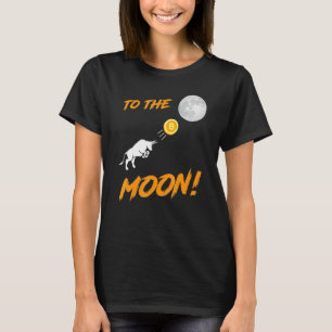 Bitcoin Btc zum Mond Bull Kryptowährungshaus T-Shirt
