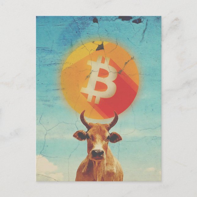 Bitcoin-Bullen-Allzeithoch (ATH) Feiertagspostkarte (Vorderseite)