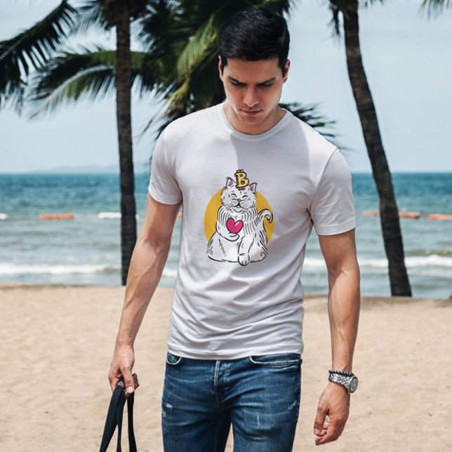 Bitcoin Cat Kryptowährung T-Shirt (Von Creator hochgeladen)