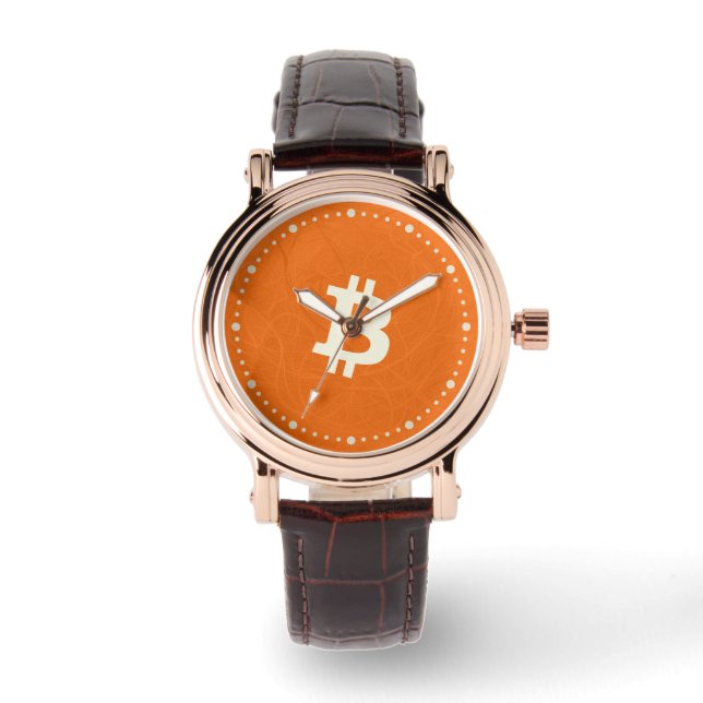 Bitcoin Classic Orange (Neuron) Armbanduhr (Vorderseite)