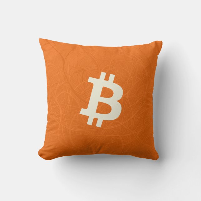 Bitcoin Classic Orange (Neuron) Kissen (Vorderseite)
