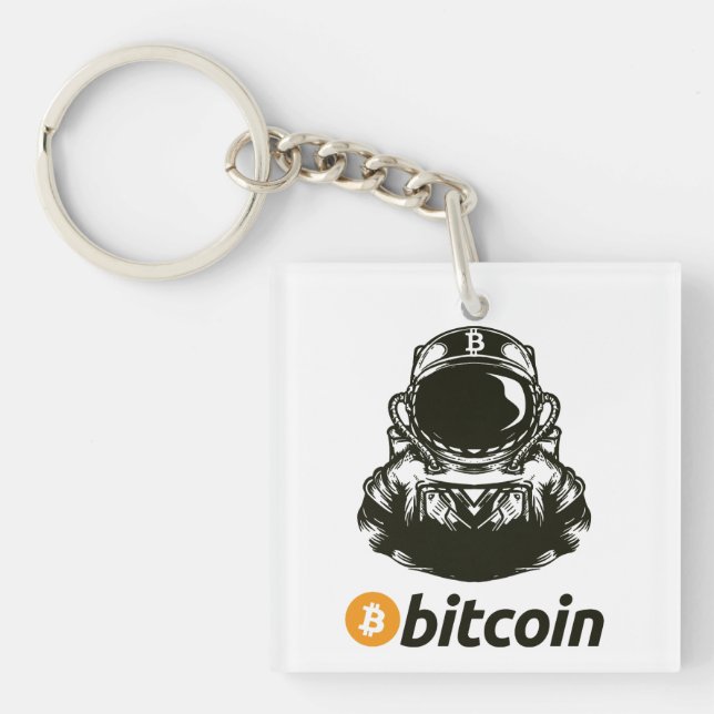 BITCOIN-Crypto Astronaut-Qr-Code Schlüsselanhänger (Vorderseite)