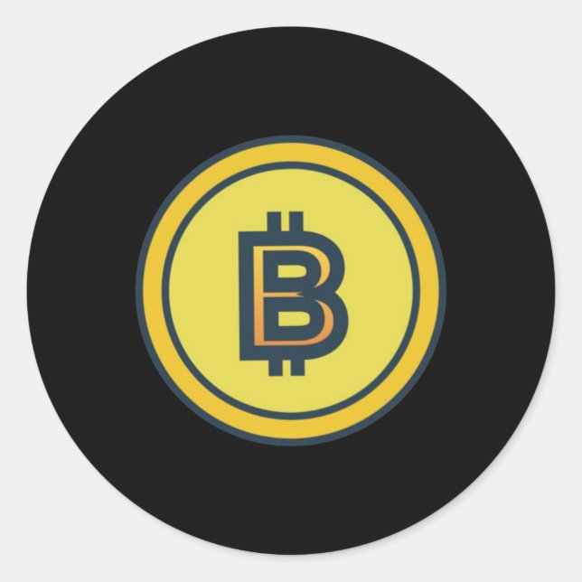 Bitcoin Crypto Design Sticker (Vorderseite)