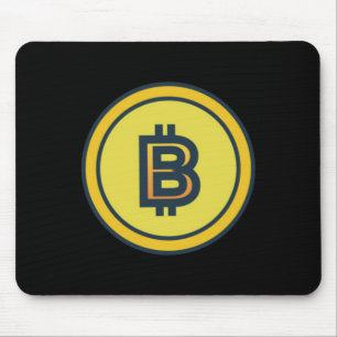 Bitcoin Crypto Design Sticker Mousepad
