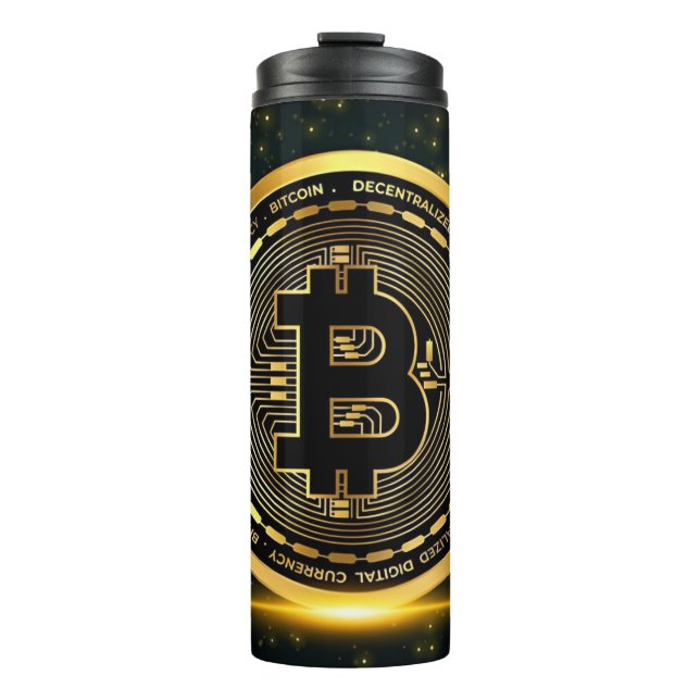 Bitcoin Crypto- Thermosbecher (Vorderseite)