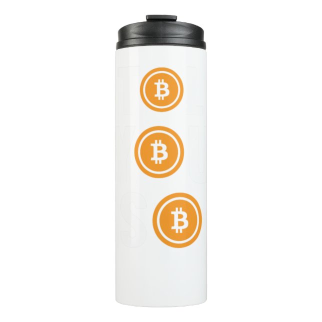 Bitcoin Cryptowährung BTC Crypto Ethereum Geschenk Thermosbecher (Vorderseite)