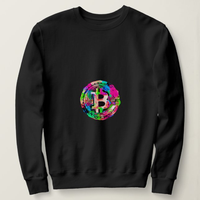 "Bitcoin Cypherpunk"-Ölgemälde Sweatshirt (Design vorne)