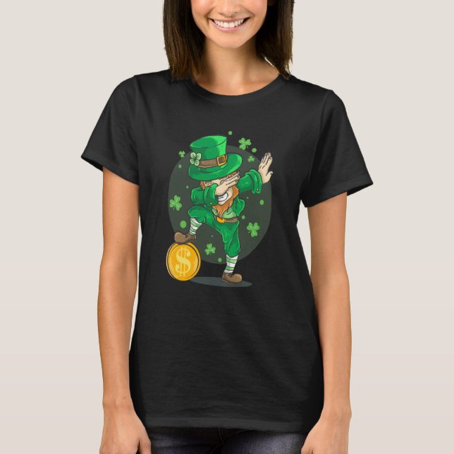 BITCOIN DABBING LEPRECHAUN BITCOIN ST PATRICK'S DA T-Shirt (Vorderseite)
