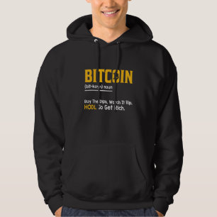 Bitcoin-Definition Krypto Invest Zitat Hoodie