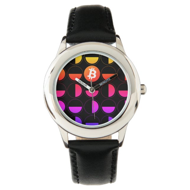 Bitcoin Designer Armbanduhr (Vorderseite)