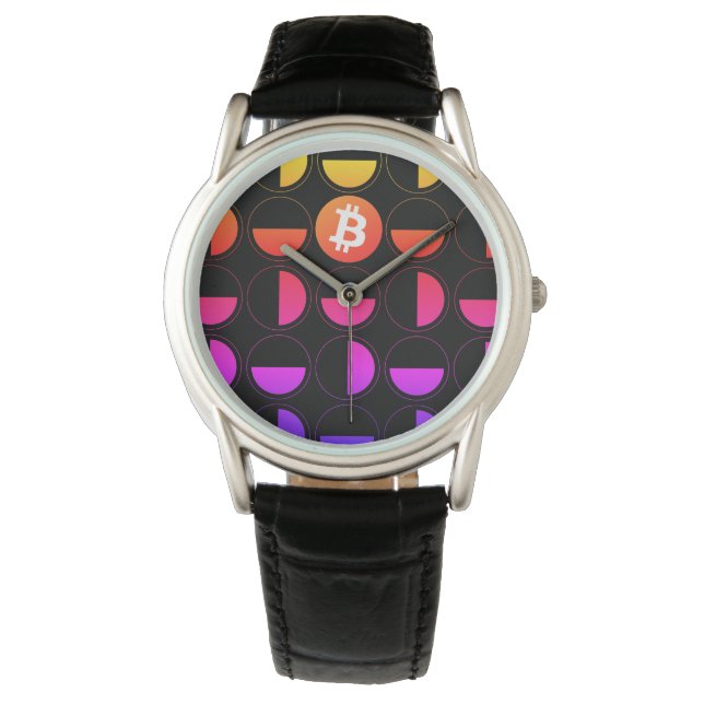 Bitcoin Designer Armbanduhr (Vorderseite)