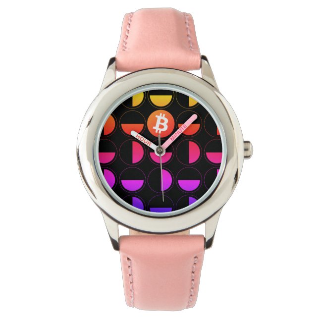 Bitcoin Designer Armbanduhr (Vorderseite)