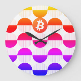 Bitcoin Designer Große Wanduhr