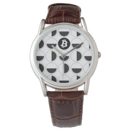 Bitcoin Designer Schwarz & Weiß Armbanduhr