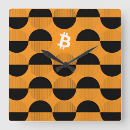 Bitcoin Designer Watch Quadratische Wanduhr