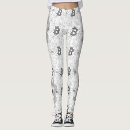 Bitcoin Digital Money White Cryptowährung Leggings