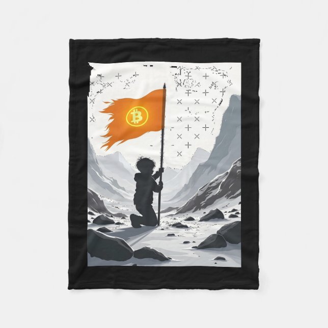 Bitcoin dunkle, versteckte Kräfte des Kryptokleber Fleecedecke (Vorderseite)
