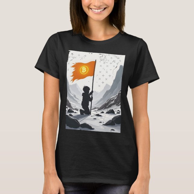 Bitcoin dunkle, versteckte Kräfte des Kryptokleber T-Shirt (Vorderseite)