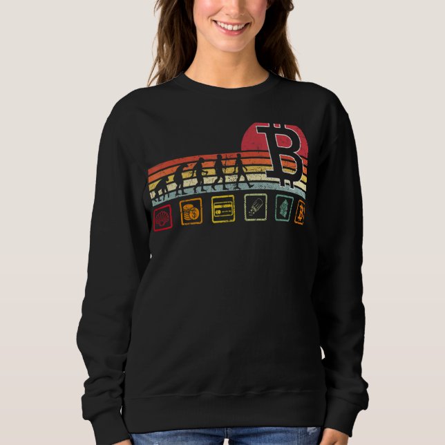 Bitcoin Evolution Btc Cryptowährungs-Blockchain VI Sweatshirt (Vorderseite)