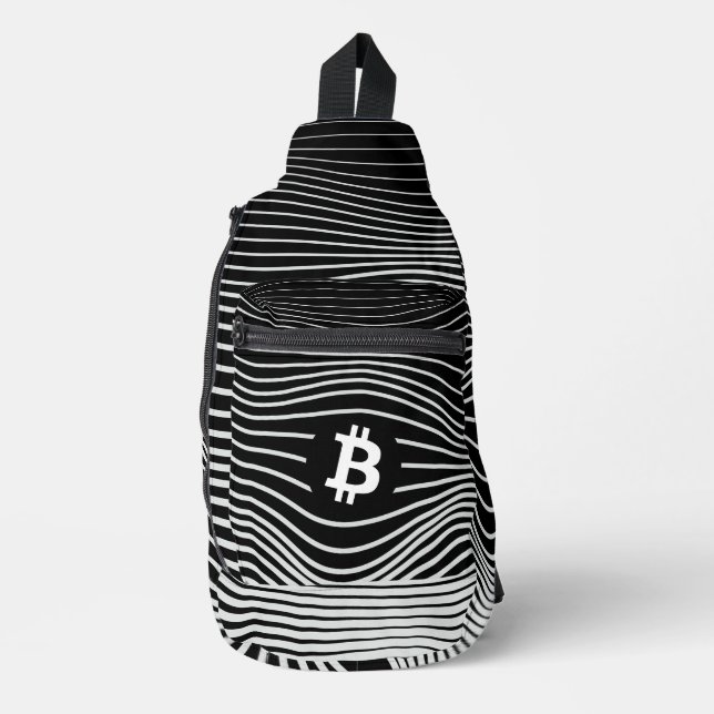 Bitcoin Force (Schwarz)  Crossbody Bag (Vorderseite)