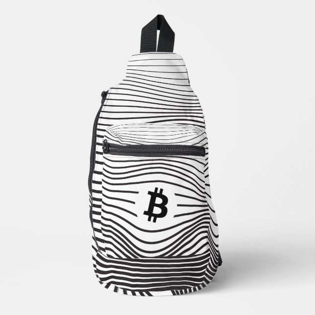 Bitcoin Force (Weiß)  Crossbody Bag (Vorderseite)