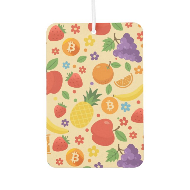 Bitcoin Früchte Autolufterfrischer (Vorderseite)