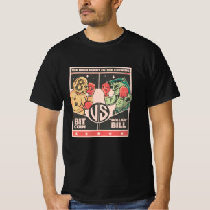 Bitcoin gegen Dollar Bill Funny BTC Crypto T-Shirt
