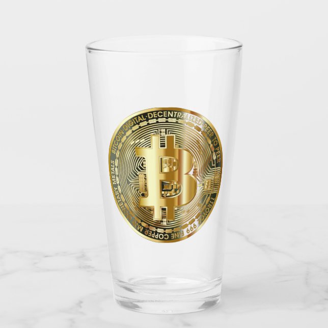Bitcoin Glas (Vorderseite)