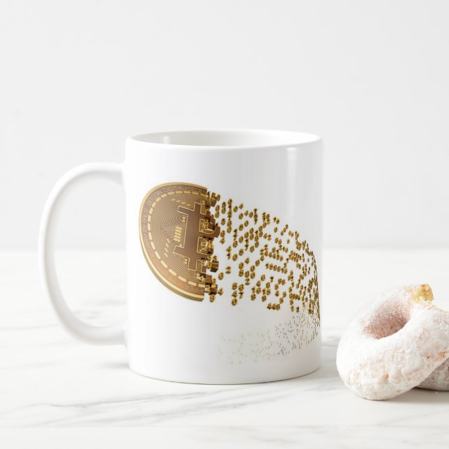 Bitcoin Gold Design Tasse (BTC) (Mit Donut)
