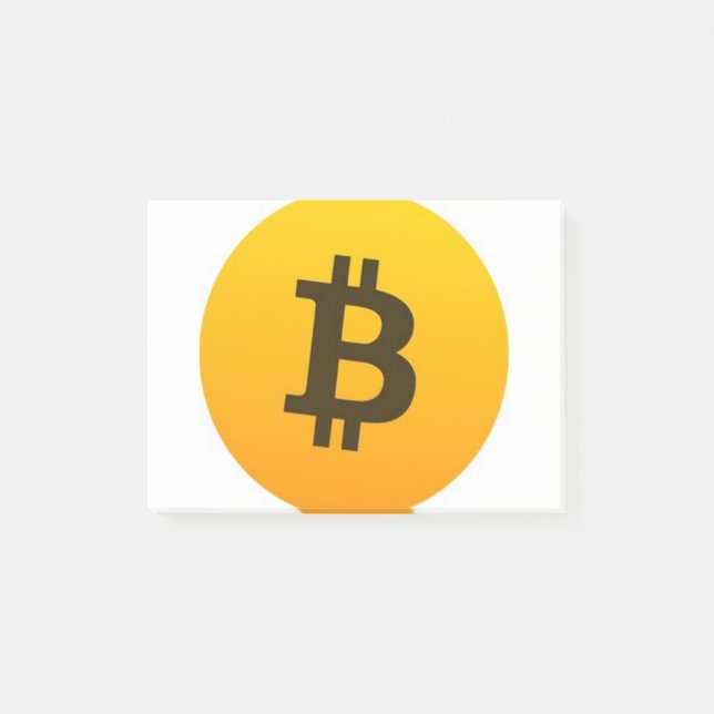 Bitcoin Goldgrube Post-it Klebezettel (Vorderseite)