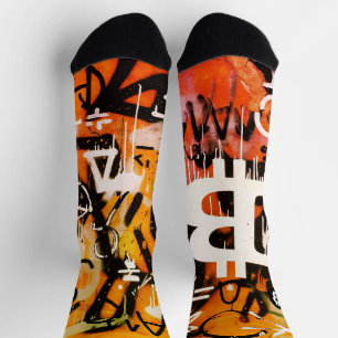 "Bitcoin Graffiti" (Stil #3) Street Art Socken