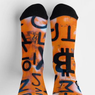 "Bitcoin Graffiti" (Stil #5) Street Art Socken