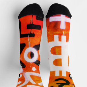 "Bitcoin Graffiti" (Stil #6) Street Art Socken