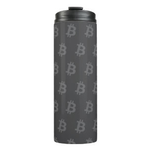 Bitcoin Grau Thermosbecher