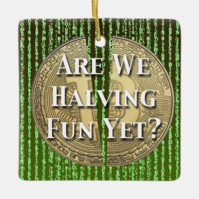 Bitcoin-Halving-Ereignis Keramikornament (Vorderseite)